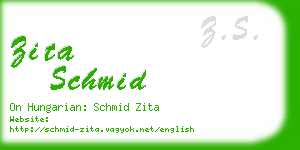 zita schmid business card